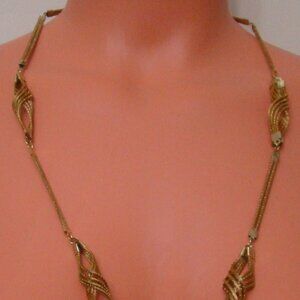 Macy's Art de Tierra Golden Grass of Brazil Twist Detail Necklace 25"